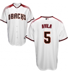 Men's Majestic Arizona Diamondbacks #5 Alex Avila Authentic White Home Cool Base MLB Jersey