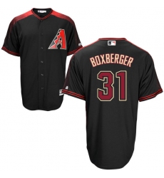 Men's Majestic Arizona Diamondbacks #31 Brad Boxberger Replica Black/Brick Alternate Cool Base MLB Jersey