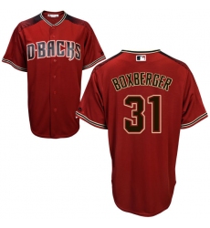 Men's Majestic Arizona Diamondbacks #31 Brad Boxberger Replica Red/Brick Alternate Cool Base MLB Jersey