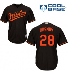 Youth Majestic Baltimore Orioles #28 Colby Rasmus Authentic Black Alternate Cool Base MLB Jersey