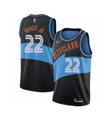 Youth Cleveland Cavaliers #22 Larry Nance Jr. Swingman Black Hardwood Classics Finished Basketball Jersey