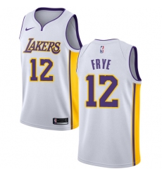 Youth Nike Los Angeles Lakers #12 Channing Frye Swingman White NBA Jersey - Association Edition