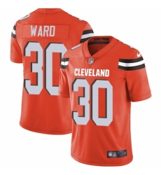 Youth Nike Cleveland Browns #30 Denzel Ward Orange Alternate Vapor Untouchable Elite Player NFL Jersey