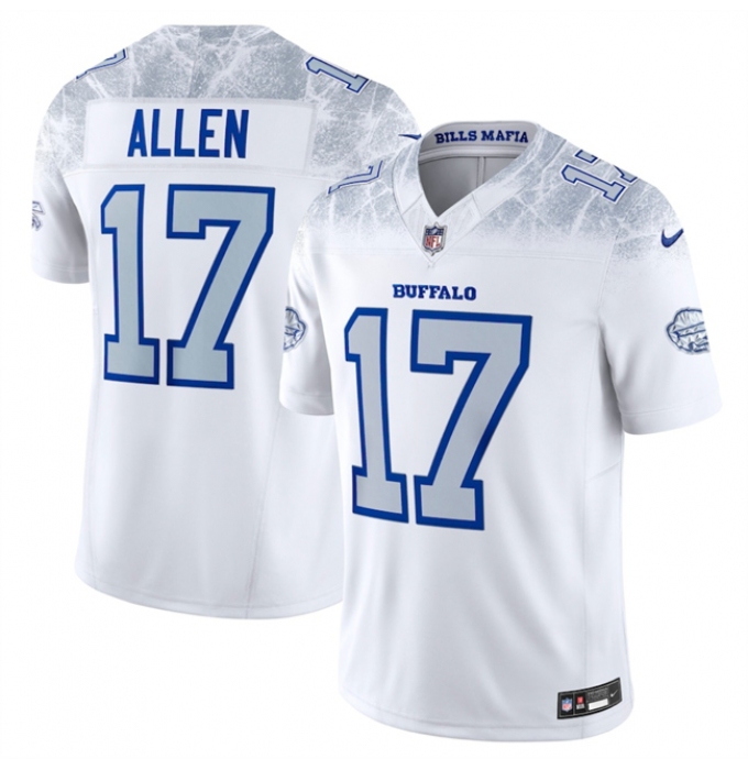 Youth Buffalo Bills #17 Josh Allen White 2025 F.U.S.E. “Rivalries” Vapor Untouchable Stitched Football Jersey