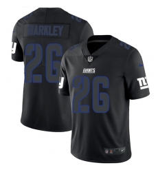 Men's Nike New York Giants #26 Saquon Barkley Limited Black Rush Impact NFL Jersey Men's Nike New York Giants #26 Saquon Barkley Limited Black Rush Impact NFL Jersey