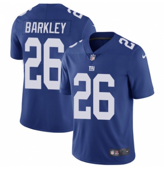 Men's Nike New York Giants #26 Saquon Barkley Royal Blue Team Color Vapor Untouchable Limited Player NFL Jersey