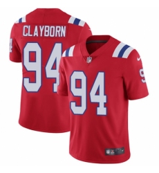 Youth Nike New England Patriots #94 Adrian Clayborn Red Alternate Vapor Untouchable Limited Player NFL Jersey
