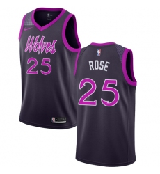 Youth Nike Minnesota Timberwolves #25 Derrick Rose Swingman Purple NBA Jersey - City Edition