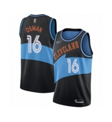 Youth Cleveland Cavaliers #16 Cedi Osman Swingman Black Hardwood Classics Finished Basketball Jersey