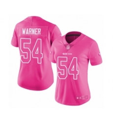 Women's San Francisco 49ers #54 Fred Warner Limited Pink Rush Fashion Football Jersey