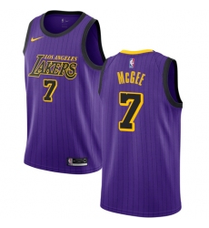 Youth Nike Los Angeles Lakers #7 JaVale McGee Swingman Purple NBA Jersey - City Edition