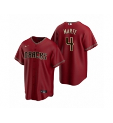 Men's Arizona Diamondbacks #4 Ketel Marte Nike Red Replica Alternate Jersey