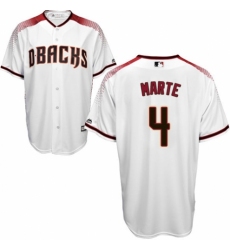 Men's Majestic Arizona Diamondbacks #4 Ketel Marte Replica White Home Cool Base MLB Jersey