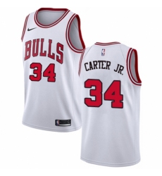 Men's Nike Chicago Bulls #34 Wendell Carter Jr. Swingman White NBA Jersey - Association Edition