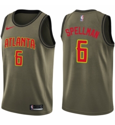 Youth Nike Atlanta Hawks #6 Omari Spellman Swingman Green Salute to Service NBA Jersey