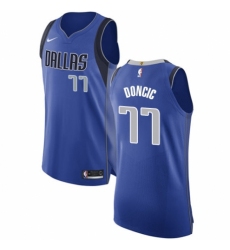 Women's Nike Dallas Mavericks #77 Luka Doncic Authentic Royal Blue Road NBA Jersey - Icon Edition