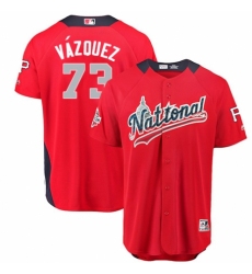 Women's Majestic Pittsburgh Pirates #73 Felipe Vazquez Game Red National League 2018 MLB All-Star MLB Jersey