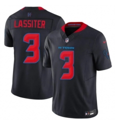 Men's Houston Texans #3 Kamari Lassiter Navy 2nd Alternate 2026 F.U.S.E. Vapor Limited Stitched Football Jersey
