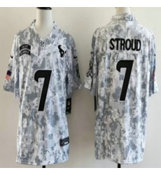 Men's Houston Texans #7 CJ Stroud Limited Arctic Camo 2024 Salute to Service Jersey