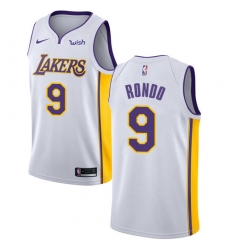 Youth Nike Los Angeles Lakers #9 Rajon Rondo Swingman White NBA Jersey - Association Edition