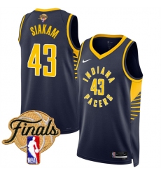 Men's Indiana Pacers #43 Pascal Siakam Navy 2025 Finals Icon Edition Stitched Basketball Jersey