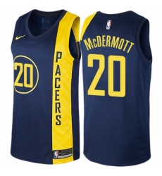 Men's Nike Indiana Pacers #20 Doug McDermott Swingman Navy Blue NBA Jersey - City Edition