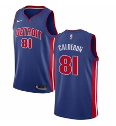 Youth Nike Detroit Pistons #81 Jose Calderon Swingman Royal Blue NBA Jersey - Icon Edition