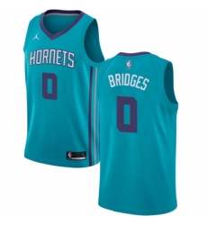 Youth Nike Jordan Charlotte Hornets #0 Miles Bridges Swingman Teal NBA Jersey - Icon Edition