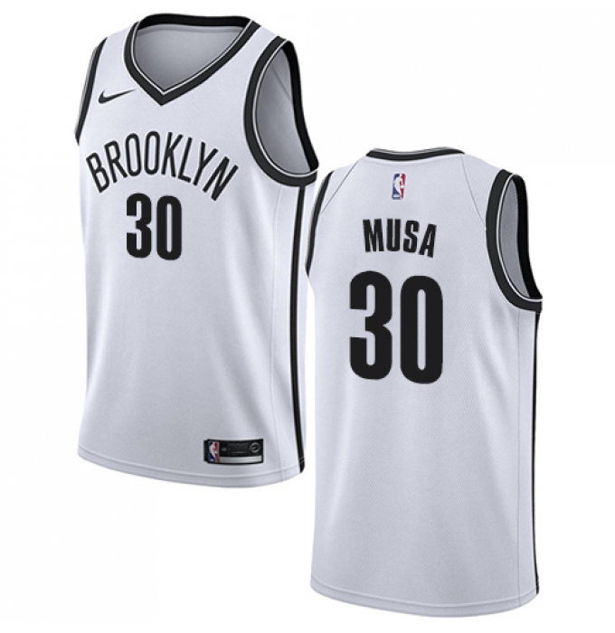 Women's Nike Brooklyn Nets #30 Dzanan Musa Swingman White NBA Jersey - Association Edition