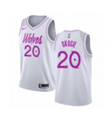 Women's Nike Minnesota Timberwolves #20 Josh Okogie White Swingman Jersey - Earned Edition