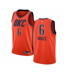 Men's Oklahoma City Thunder #6 Hamidou Diallo Orange Swingman Jersey - Earned Edition