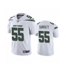 Men's New York Jets #55 Chazz Surratt White Vapor Untouchable Limited Stitched Jersey