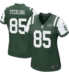 Women Nike New York Jets #85 Neal Sterling Game Green Team Color NFL Jersey