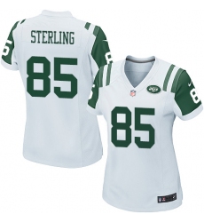 Women Nike New York Jets #85 Neal Sterling Game White NFL Jersey