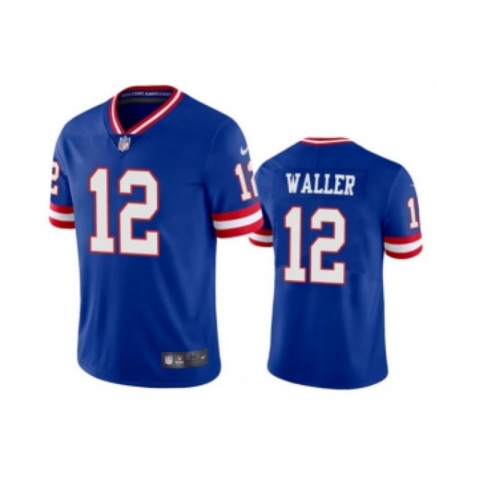 Men's New York Giants #12 Darren Waller Blue Classic Stitched Jersey