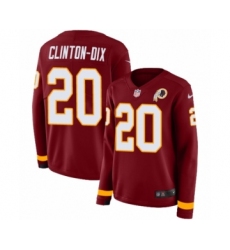 Women's Nike Washington Redskins #20 Ha Clinton-Dix Limited Burgundy Therma Long Sleeve NFL Jersey
