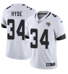 Men's Nike Jacksonville Jaguars #34 Carlos Hyde White Vapor Untouchable Limited Player NFL Jersey