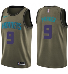 Youth Nike Charlotte Hornets #9 Tony Parker Swingman Green Salute to Service NBA Jersey