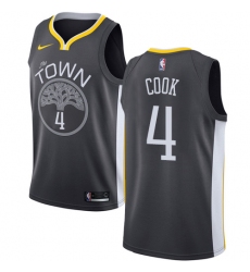 Women's Nike Golden State Warriors #4 Quinn Cook Swingman Black NBA Jersey - Statement Edition