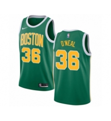 Men's Nike Boston Celtics #36 Shaquille O'Neal Green Swingman Jersey - Earned Edition