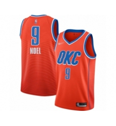 Men's Oklahoma City Thunder #9 Nerlens Noel Authentic Orange Finished Basketball Jersey - Statement Edition
