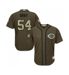 Men's Cincinnati Reds #54 Sonny Gray Authentic Green Salute to Service Baseball Jersey