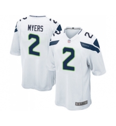 Men's Seattle Seahawks #2 Jason Myers Game White Football Jersey