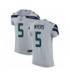 Men's Seattle Seahawks #5 Jason Myers Grey Alternate Vapor Untouchable Elite Player Football Jersey