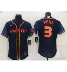 Men's Houston Astros #3 Felix Pena Nike Navy 2022 City Connect Player Jersey