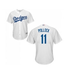 Men's Los Angeles Dodgers #11 A. J. Pollock Replica White Home Cool Base Baseball Jersey