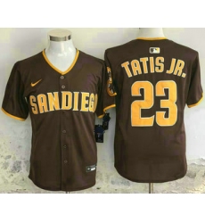 Men's San Diego Padres #23 Fernando Tatis Jr Brown Limited Stitched Jersey