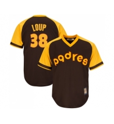 Men's San Diego Padres #38 Aaron Loup Replica Brown Alternate Cooperstown Cool Base Baseball Jersey