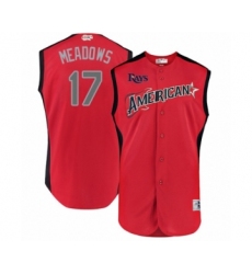 Men's Tampa Bay Rays #17 Austin Meadows Authentic Red American League 2019 Baseball All-Star Jersey