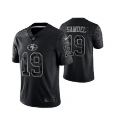 Men's San Francisco 49ers #19 Deebo Samuel Black Reflective Limited Stitched Football Jersey